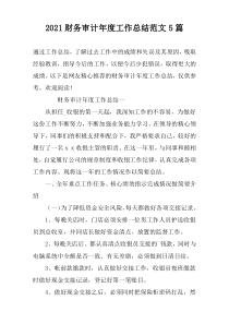 2022财务审计年度工作总结范文5篇