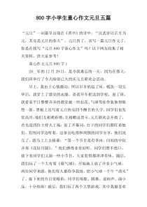 【800字】小学生童心作文元旦五篇