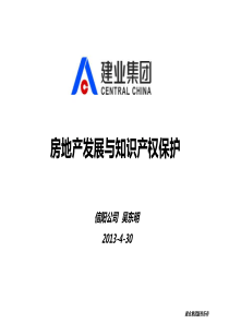 建业吴东明--房地产发展与知识产权保护