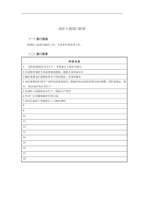 高炉工段部门职责