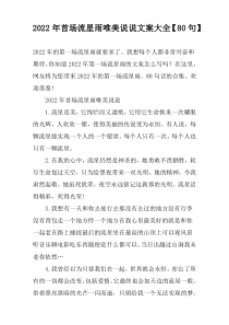 2022年首场流星雨唯美说说文案大全【80句】