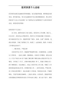 驻村扶贫个人总结