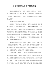 小学生作文我学会了感恩五篇
