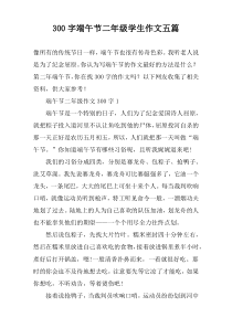 【300字】端午节二年级学生作文五篇