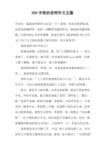 【300字】我的老师作文五篇