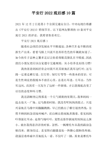 平安行2022观后感10篇