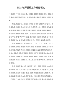 2022年严强转工作总结范文