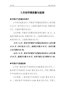 1-2月份环境质量与监测