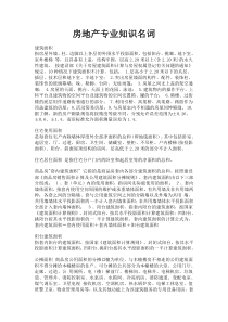 房地产专业知识名词