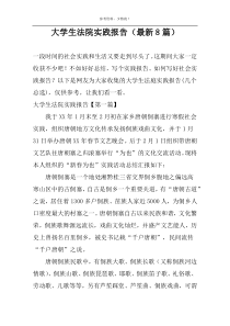 大学生法院实践报告（最新8篇）