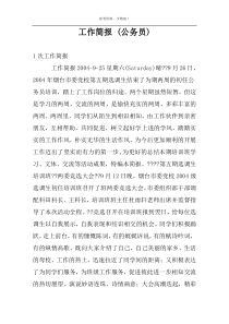 工作简报 (公务员)