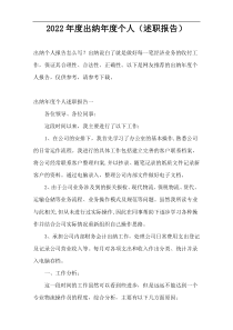 2022年度出纳年度个人（述职报告）