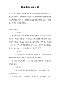 精编整治方案4篇