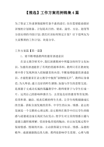 【推选】工作方案范例锦集4篇
