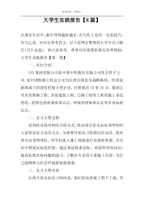 大学生实践报告【8篇】
