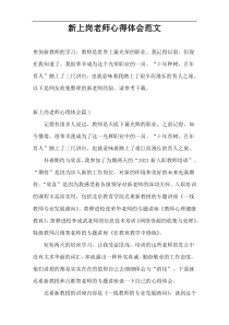 新上岗老师心得体会范文