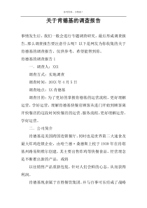 关于肯德基的调查报告