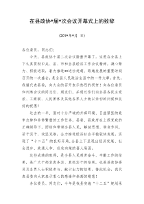 XXXX年政协会议致辞