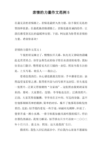 亲情的力量作文范例5