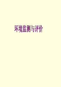 8环境监测与评价(1)