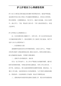 护士护理实习心得感悟范例