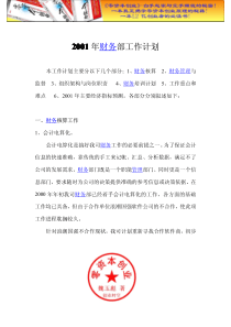 财务管理之XXXX年财务部工作计划doc