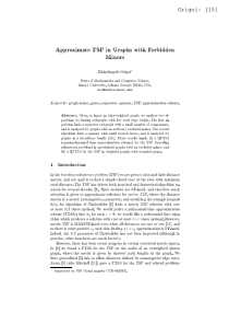 Grigni [15] Approximate TSP in Graphs with Forbidd