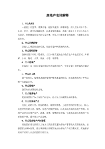 房地产名词解释