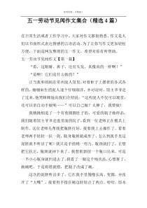 五一劳动节见闻作文集合（精选4篇）