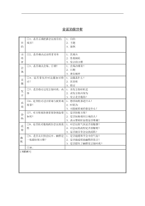 会议功能分析表
