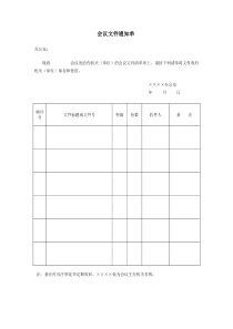 会议文件通知单