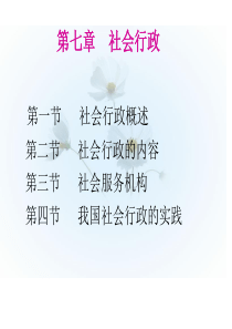 第七章 社会行政