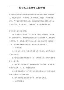 村公共卫生全年工作计划