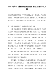 800字关于《鲁滨逊漂流记》的读后感作文5篇