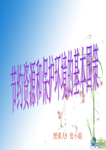 上课节约资源和保护环境的基本国策