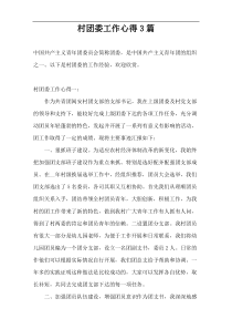 村团委工作心得3篇