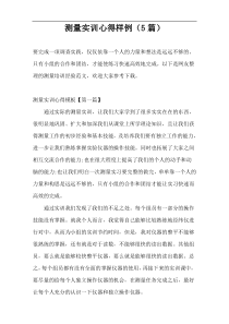 测量实训心得样例（5篇）