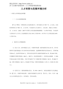 人才形势与发展环境分析（DOC 46页）
