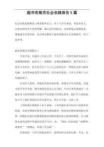超市收银员社会实践报告5篇
