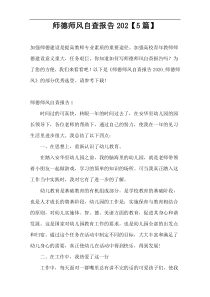 师德师风自查报告202【5篇】