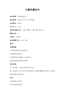 头脑风暴会议记录