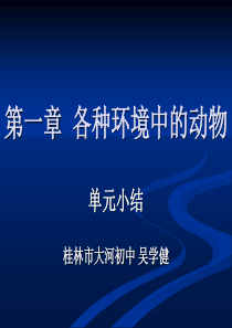 吴学健课件第一章 各种环境中的动物小结