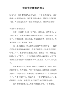 误会作文随笔范例5