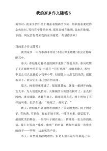 我的家乡作文随笔5