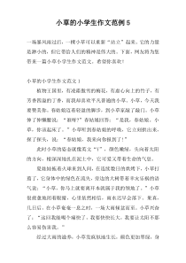 小草的小学生作文范例5