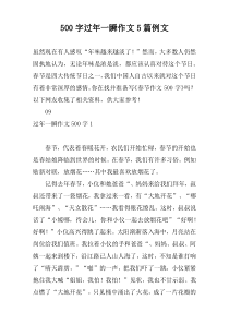 500字过年一瞬作文5篇例文