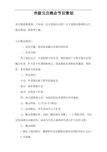 市级元旦晚会节目策划