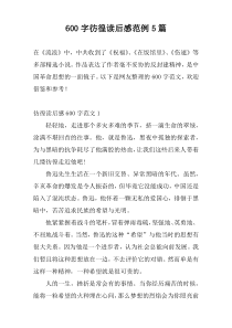 600字彷徨读后感范例5篇