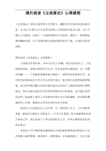 课外阅读《尘埃落定》心得感想