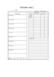 经营会议表格（各部门）